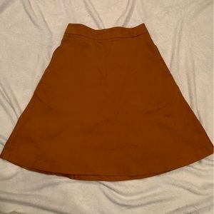 🟠 NWOT Rust Orange High Waisted Cotton Skirt